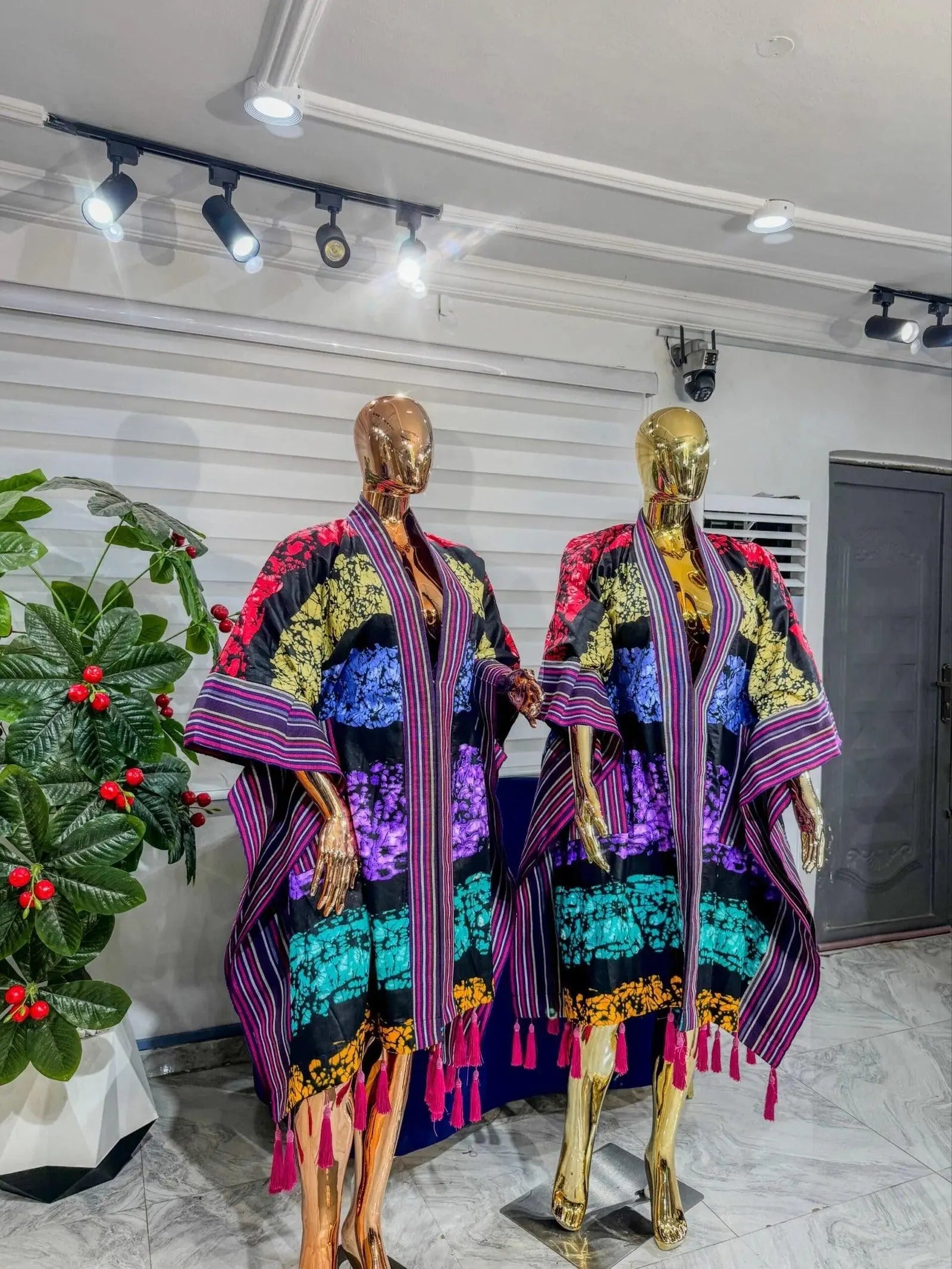 Brocade Adire Mix  with Asooke Kimono Jackets Divine_Touch_Wears