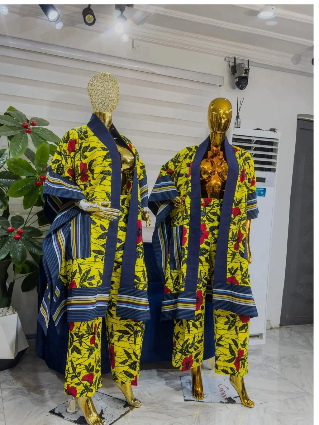ANKARA TWO-PIECE PANT AND KIMONO JACKET Mix  with Asooke Divine_Touch_Wears