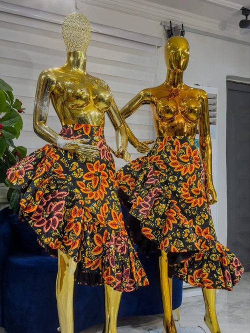 ANKARA FLARE SKIRTS - Divine_Touch_Wears