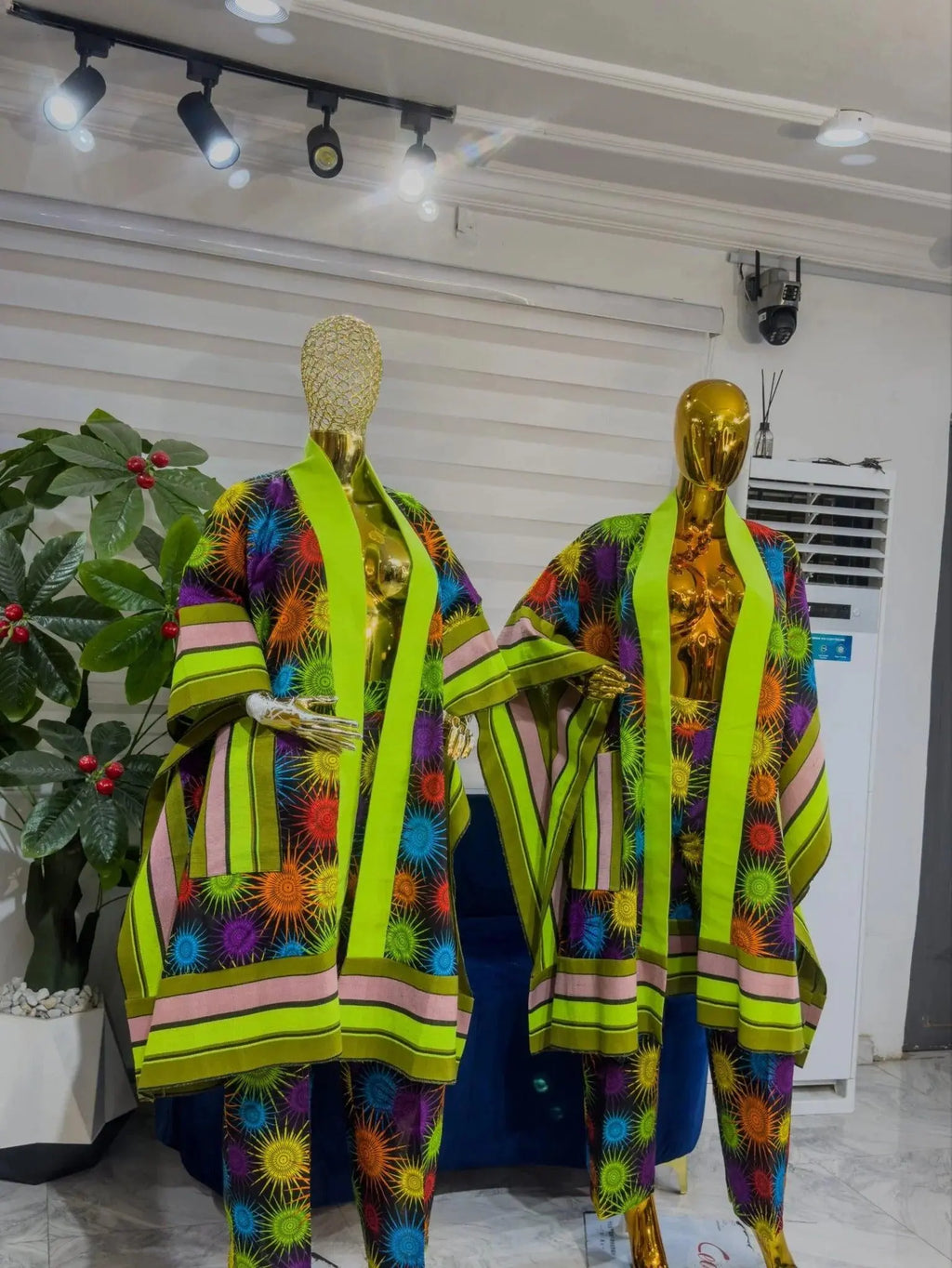 ANKARA TWO-PIECE PANT AND KIMONO JACKET Mix  with Asooke Divine_Touch_Wears