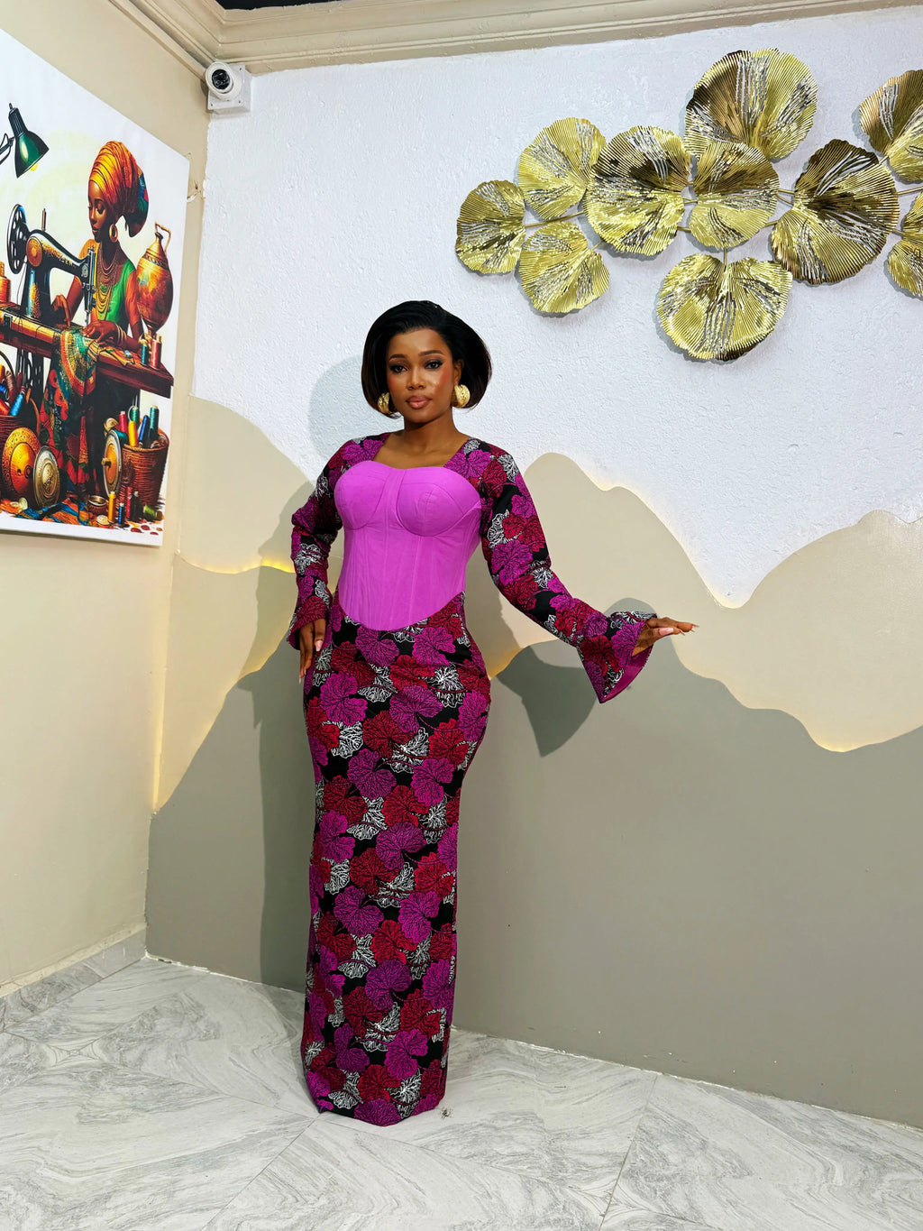 Luxury Ankara Corset Gown Divine_Touch_Wears