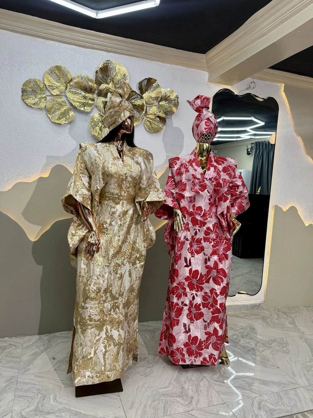 LUXURY DAMASK FREE GOWN