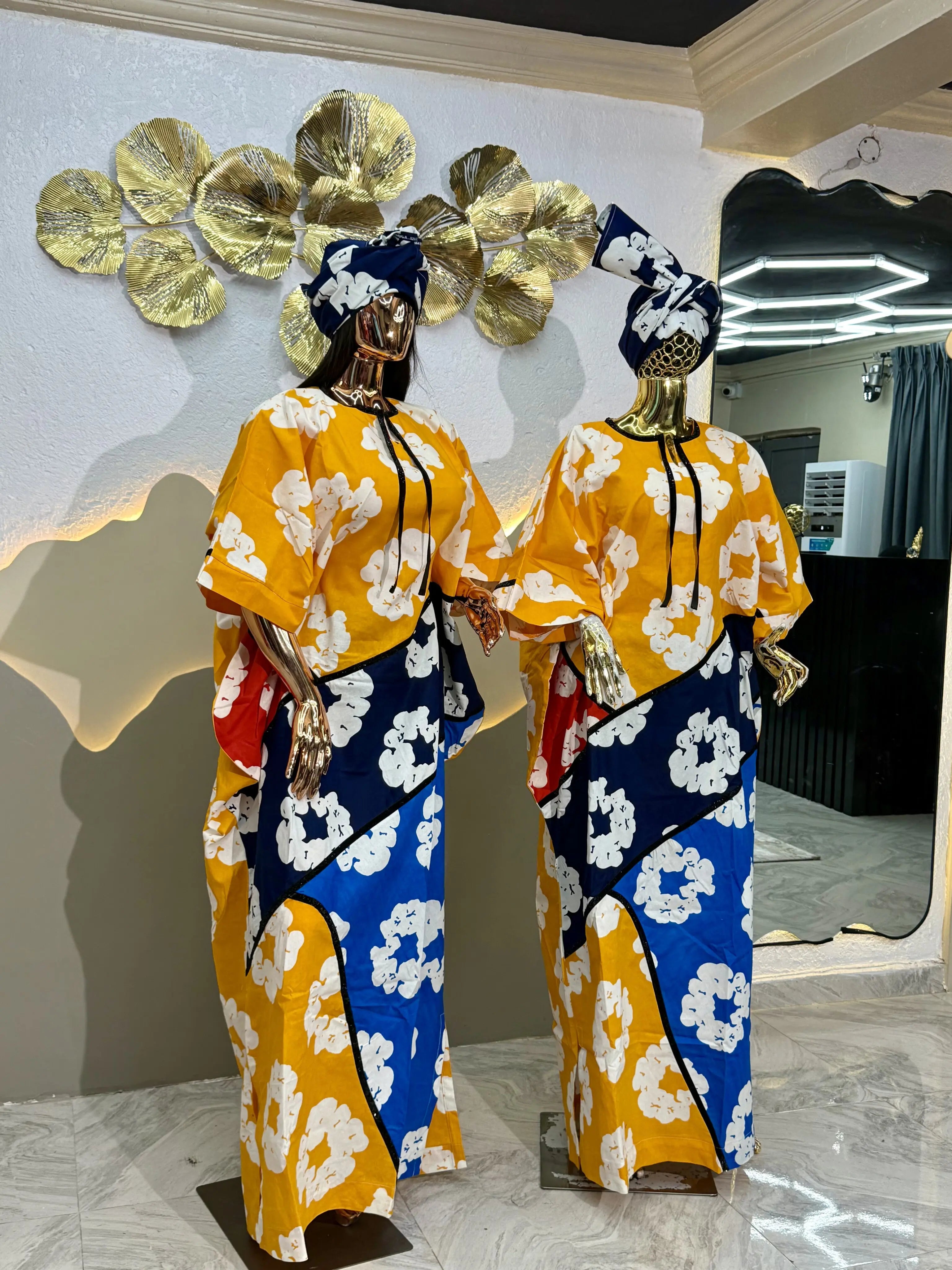 Ayomi Brocade patches gown