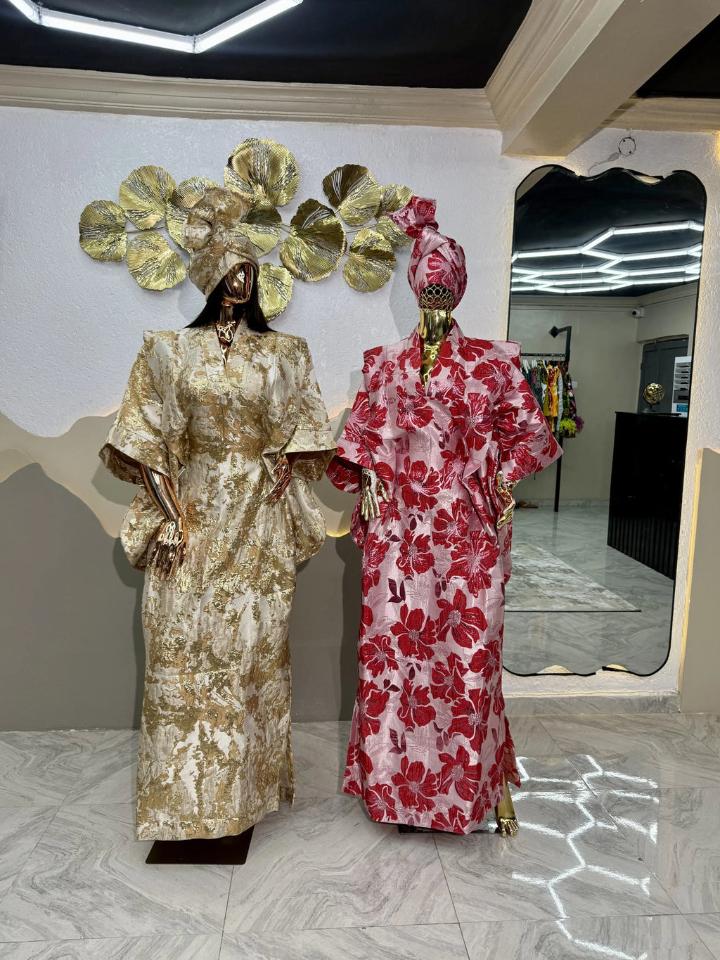 LUXURY DAMASK FREE GOWN