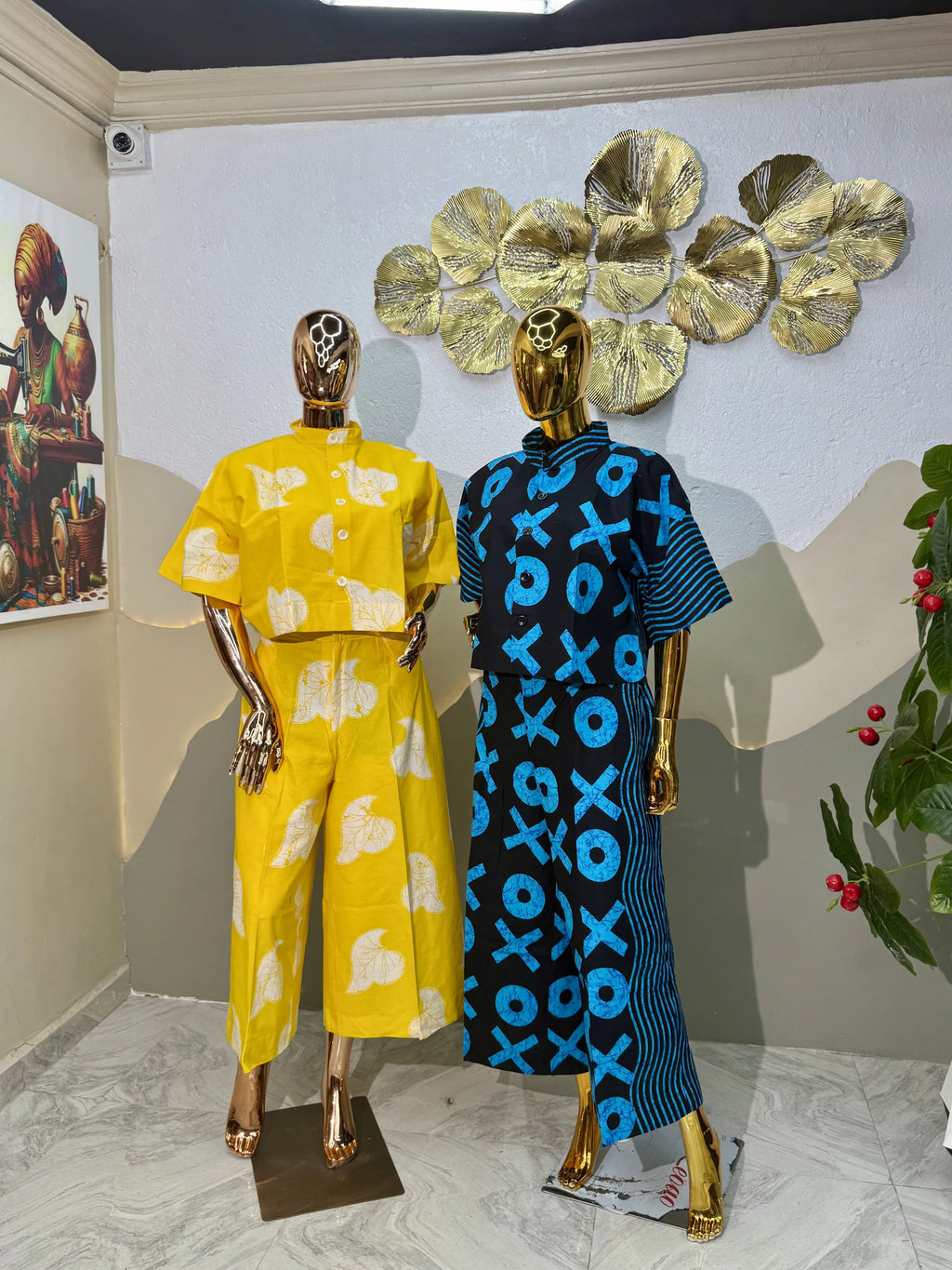 Elegant Wax Print Two-Piece Set