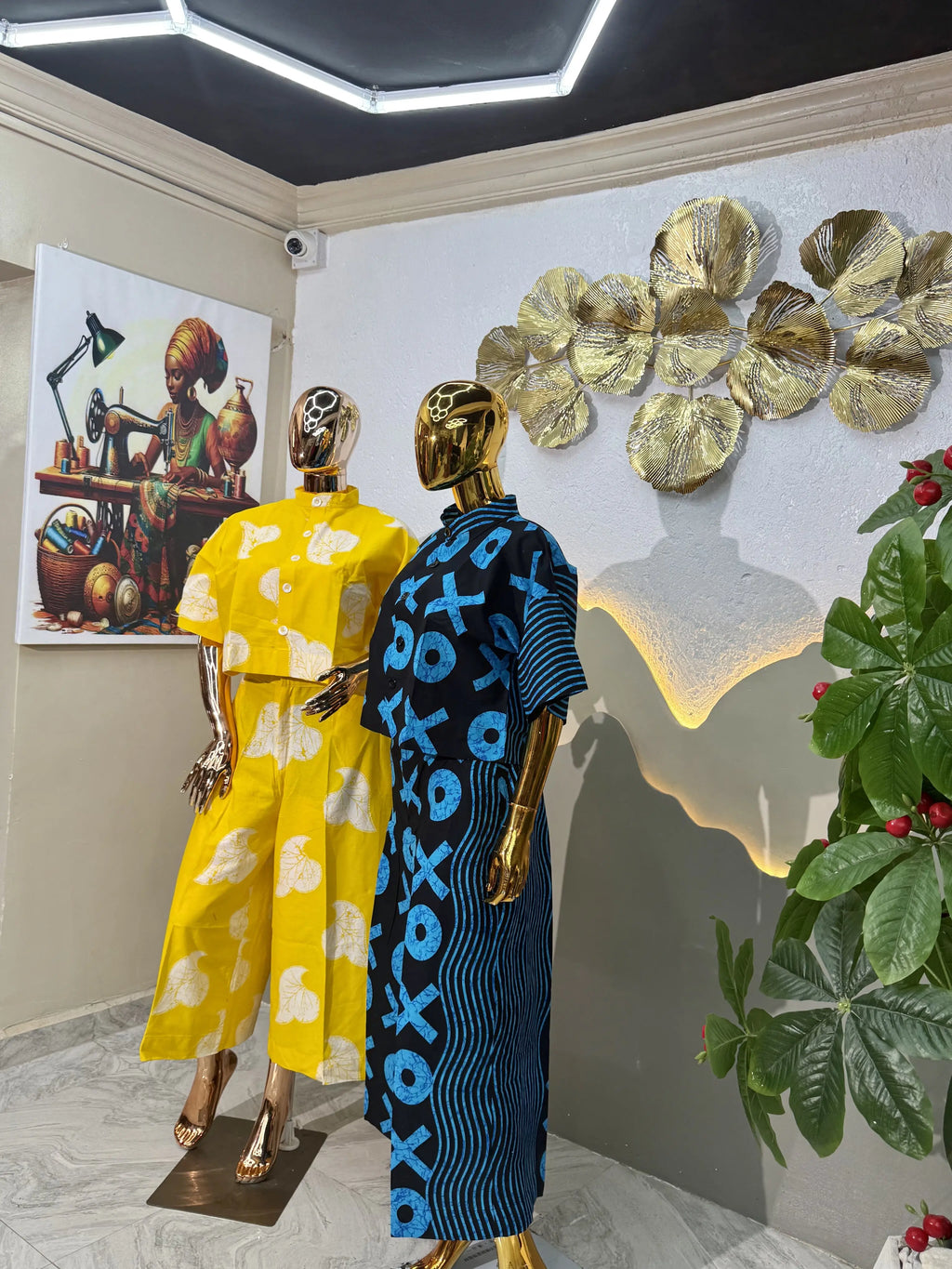 Elegant Wax Print Two-Piece Set