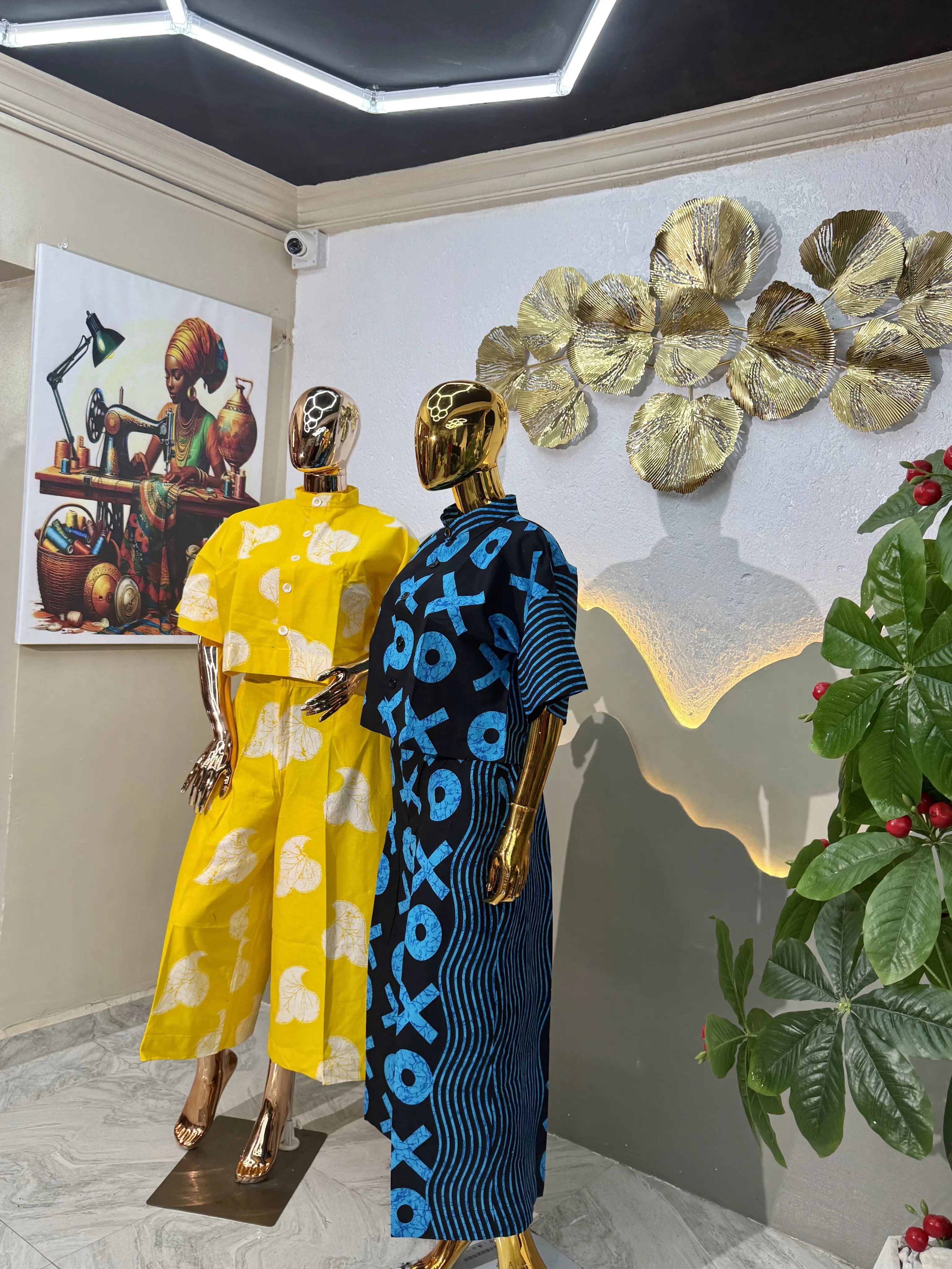 Elegant Wax Print Two-Piece Set