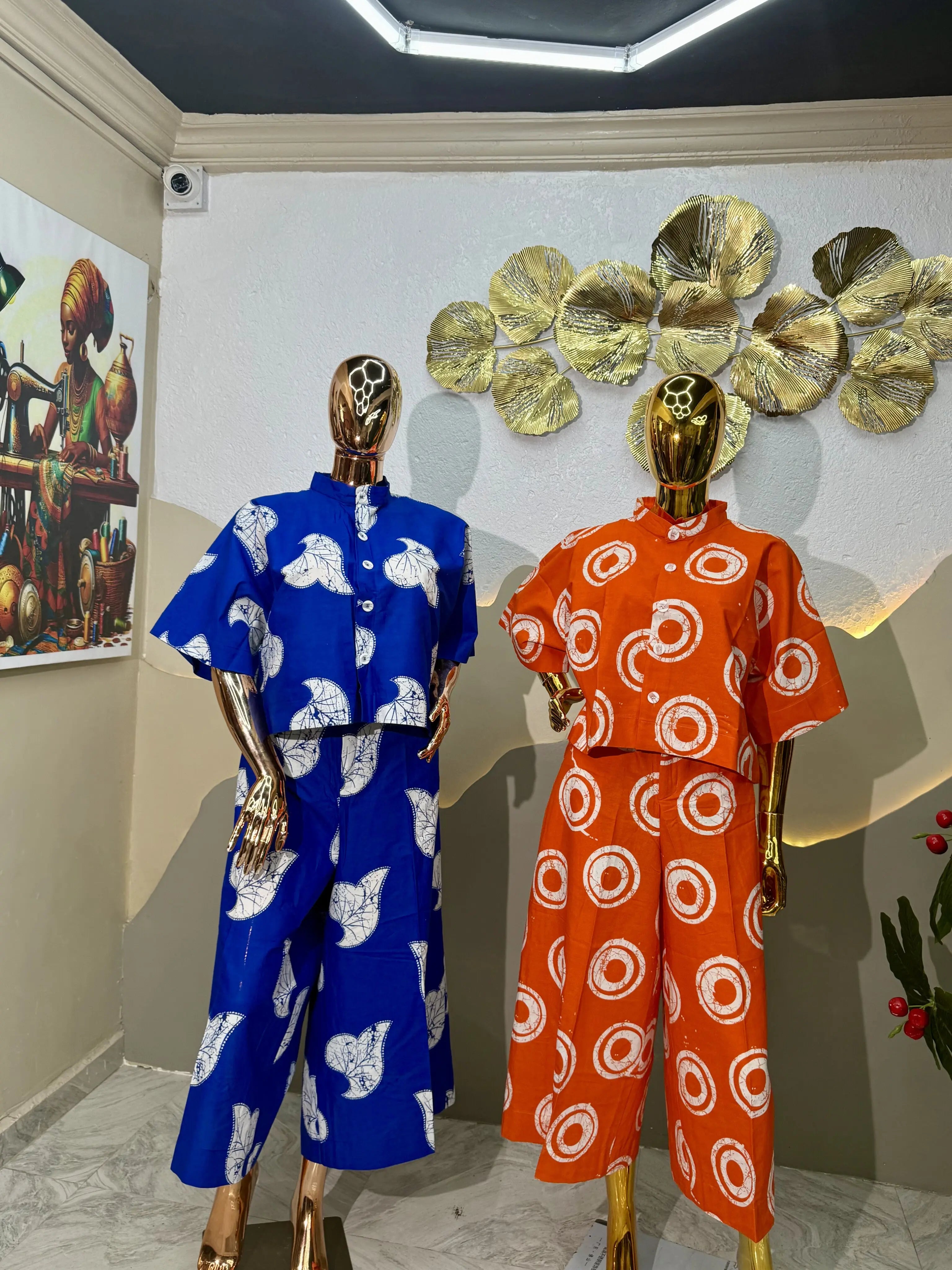 Elegant Wax Print Two-Piece Set